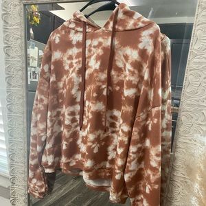 Cropped drawstring hoodie